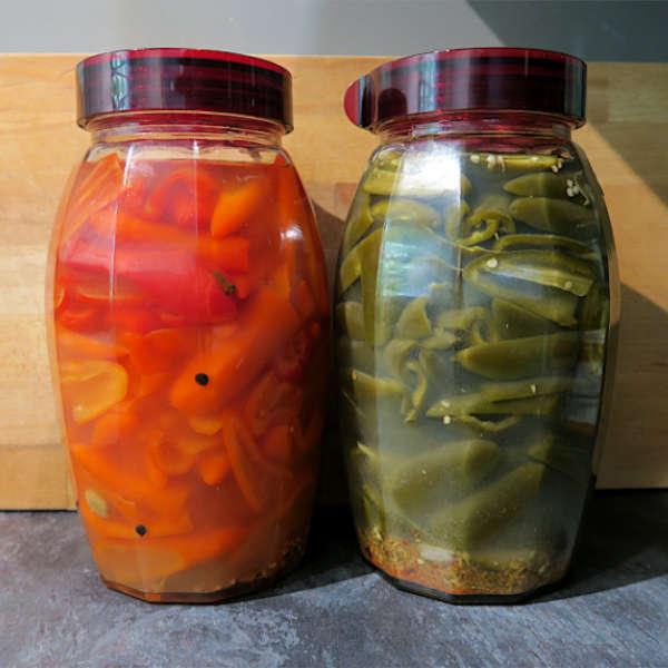 homemade kimchi in jarsS