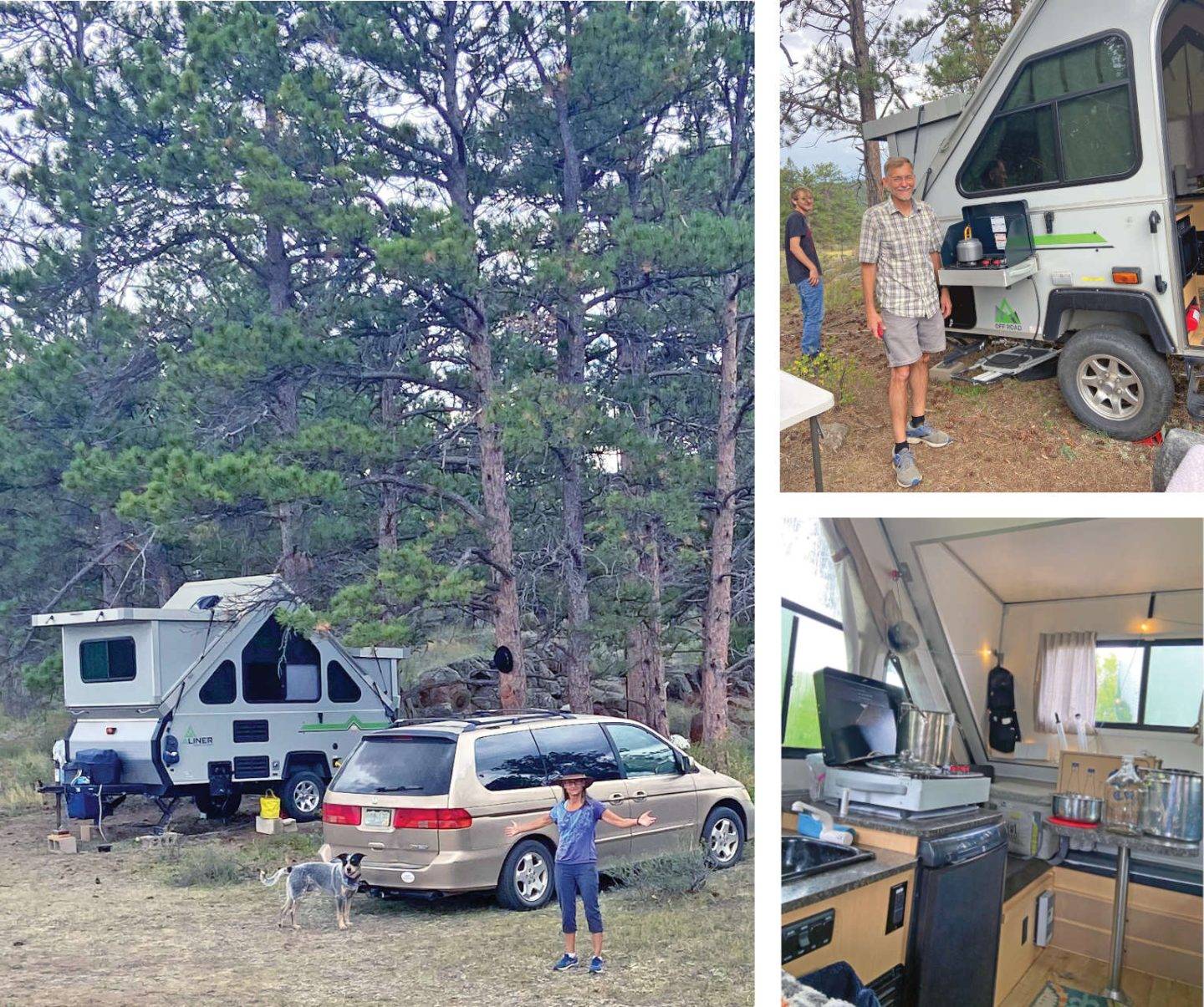 AHA Executive Director Julia Herz and family with their obile homebrewing setup in their popup camper.