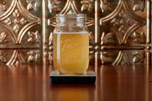 cider or mead in mason jar