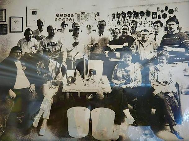 Cass River Homebrew Club meeting in the 1990s