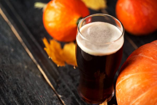 pumpkin beer with pumpkins