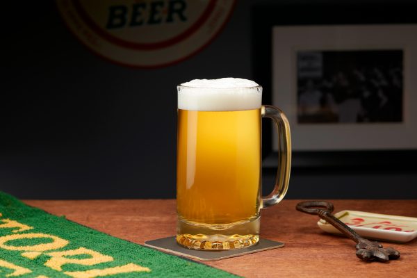 pale beer in a mug